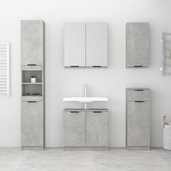 vidaXL Armoire de salle de bain murale Gris b&eacute;ton 32x20x67 cm