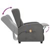 vidaXL Fauteuil de massage Gris clair Tissu