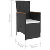 vidaXL Ensemble à manger d'extérieur 5pcs avec coussins Résine tressée