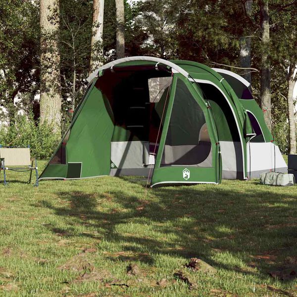 vidaXL Tente de camping tunnel 4 personnes vert imperm&eacute;able