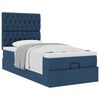 VidaXL Cadre de lit ottoman avec matelas bleu 80x200 cm tissu