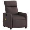 vidaXL Fauteuil de massage inclinable Marron fonc&eacute; Tissu