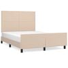 VidaXL Cadre de lit sans matelas cappuccino 140x200 cm similicuir