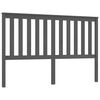 vidaXL T&ecirc;te de lit Gris 166x6x101 cm Bois massif de pin