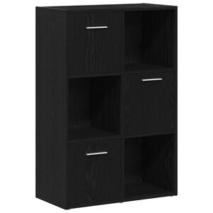 vidaXL Biblioth&egrave;que/S&eacute;parateur de pi&egrave;ce en ch&ecirc;ne noir 60,5 x 30 x 90 cm bois d'ing&eacute;nierie
