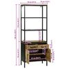 vidaXL Haut Armoire Marron 70 x 35 x 180 cm Bois de mangue massif