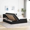vidaXL Lit de Rangement avec matelas avec t&ecirc;te de lit Noir 90 x 200 cm