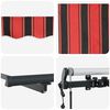 vidaXL Auvent R&eacute;tractable Rouge et Noir 350 x 250 cm