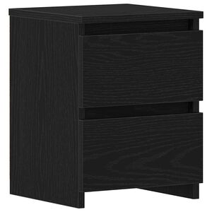 vidaXL Cabinet de chevet Ch&ecirc;ne noir 30 x 30 x 40 cm Bois d'ing&eacute;nierie