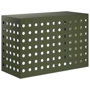 vidaXL Housse de climatiseur Vert olive 90 x 40 x 60 cm Acier