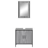 vidaXL Ensemble de meubles de salle de bain 2 pcs Sonoma gris