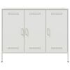 vidaXL Buffet blanc 100,5x39x79 cm acier