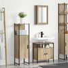 vidaXL Ensemble de mobilier de salle de bain avec &eacute;tag&egrave;re 3 pcs Marron
