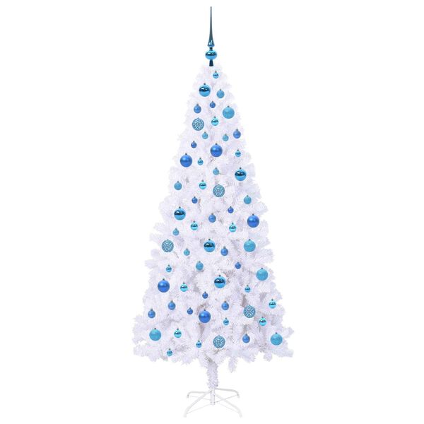vidaXL Sapin de No&euml;l artificiel avec 300 LED Blanc 180 cm PVC et Acier