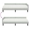 vidaXL Cadre de lit d'angle avec matelas 2 pcs Gris clair Velours