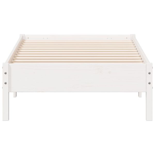 vidaXL Cadre de lit sans matelas blanc 90x190 cm bois de pin massif