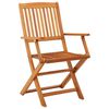 vidaXL Chaises de jardin pliables lot de 4 Bois d'eucalyptus massif