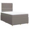 vidaXL Sommier &agrave; lattes de lit avec matelas Taupe 120x200 cm Tissu