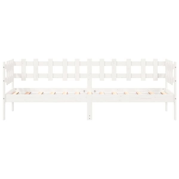 vidaXL Lit de jour sans matelas blanc 80x200 cm bois de pin massif