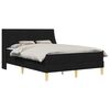 vidaXL Cadre de lit avec matelas Noir 160 x 200 cm Polyester