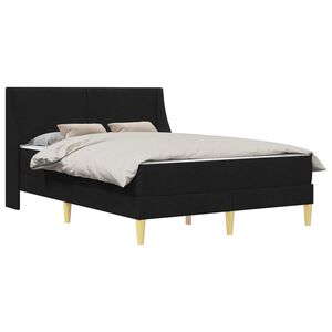 vidaXL Cadre de lit avec matelas Noir 160 x 200 cm Polyester