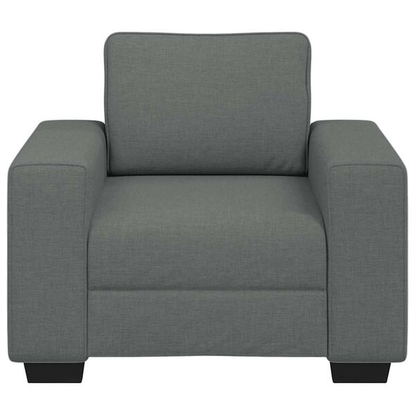 vidaXL Fauteuil gris fonc&eacute; 60 cm tissu