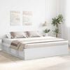 vidaXL Cadre de lit sans matelas blanc 200x200 cm