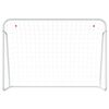 vidaXL But de football et filet blanc 214x75x152 cm acier et polyester