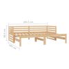 vidaXL Lit coulissant sans matelas 2x(90x200) cm Bois de pin massif