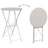 vidaXL Ensemble bistro pliant 3 pcs Beige Acier
