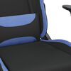 vidaXL Chaise de jeu avec repose-pied Noir et bleu Tissu