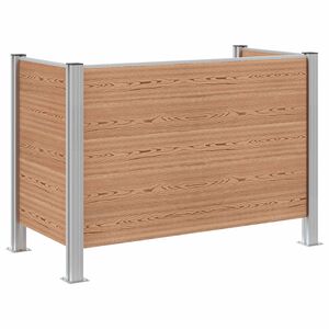 vidaXL Cl&ocirc;ture de poubelle Marron 161 x 85 x 115 cm Aluminium et WPC