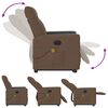vidaXL Fauteuil inclinable de massage &eacute;lectrique Marron Tissu