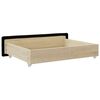 vidaXL Tiroirs de lit 2 pcs noir bois d'ing&eacute;nierie et similicuir