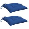 vidaXL Coussins de chaise lot de 2 bleu 40x40x7 cm tissu oxford