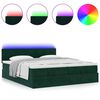 VidaXL Cadre de lit ottoman avec matelas vert foncé 180x200cm velours
