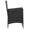 vidaXL Ensemble à manger d'extérieur 7pcs coussins résine tressée noir