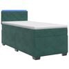 vidaXL Lit de box spring avec matelas et LED Vert fonc&eacute; 90 x 200 cm