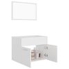 vidaXL Ensemble de meubles salle de bain 2 pcs Blanc Bois d'ingénierie