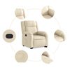 vidaXL Fauteuil inclinable Cr&egrave;me Tissu