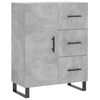 vidaXL Buffet haut Gris b&eacute;ton 69,5x34x180 cm Bois d'ing&eacute;nierie