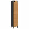 vidaXL Haut Armoire Ch&ecirc;ne noir 34,5 x 34 x 180 cm Bois d'ing&eacute;nierie