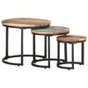vidaXL Tables d'appoint 3 pcs Bois de récupération massif