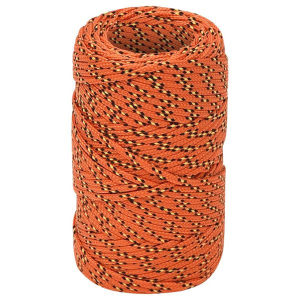 vidaXL Corde de bateau Orange 2 mm 500 m Polypropylène