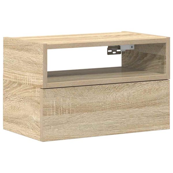 vidaXL Table de chevet murale ch&ecirc;ne sonoma 45x26x28,5 cm