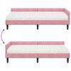 vidaXL Cadre de lit d'angle avec matelas Autre 2 pcs Gris Velours