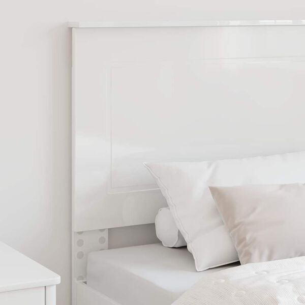 vidaXL Tête de lit Blanc brillant 75 cm Bois d'ingénierie