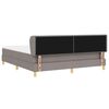 vidaXL Lit &agrave; ressorts avec matelas Taupe 180 x 200 cm tissu