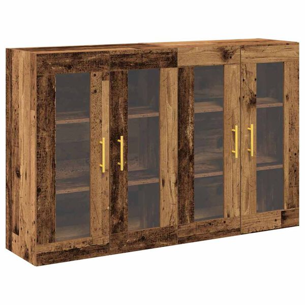 vidaXL Cabinets muraux 2 pcs Bois Ancien 69,5 x 34 x 90 cm