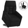 vidaXL Fauteuil inclinable noir tissu microfibre